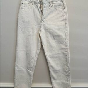 Zara Women’s Mom Fit White Jeans